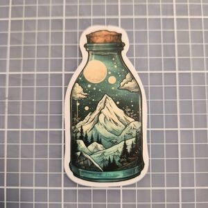 10 for $10 Stickers Mountains Moon Light